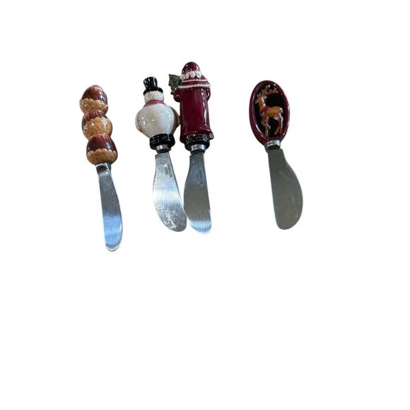 Christmas Cheese Dip Spreader 4 Piece Set - Picture 2 of 4